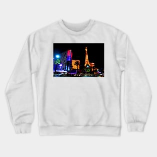 Eiffel Tower Paris and Ballys Hotel Las Vegas America Crewneck Sweatshirt